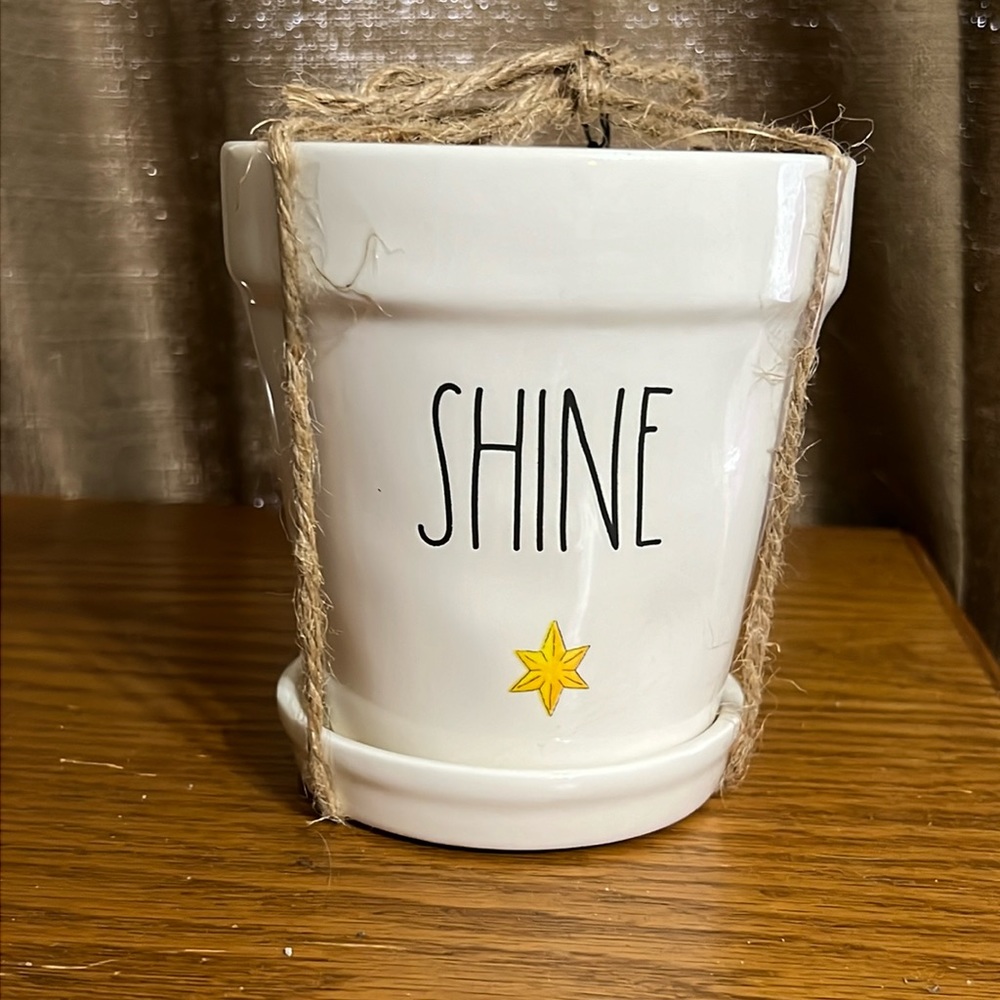 Rae Dunn SHINE Flower pot